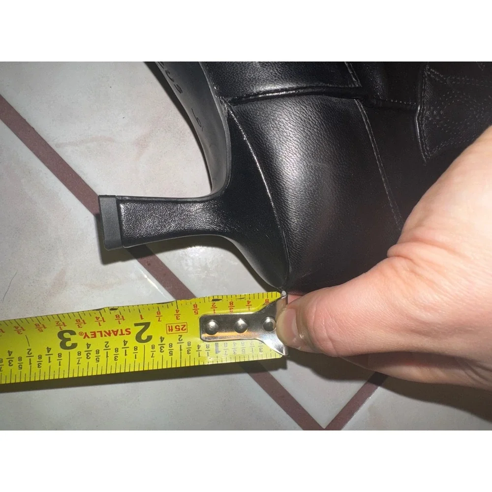 Circus NY by Sam Edelman Studded Ankle Boots‎ Black Leather Pointed Toe Size 6